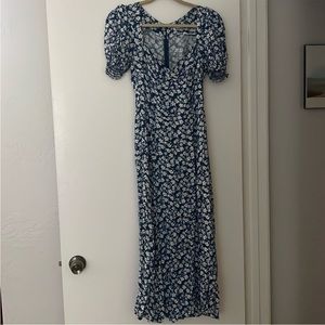 Reformation Blue flower dress